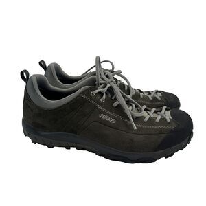 Asolo Space GV Hiking Shoe Beluga Gray Suede Lace Up GoreTex Vibram Mens 10.5